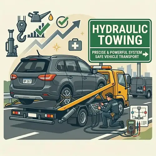 Hydraulic flatbed towing of a low-clearance car in Doha, Qatar - Satha Breakdown